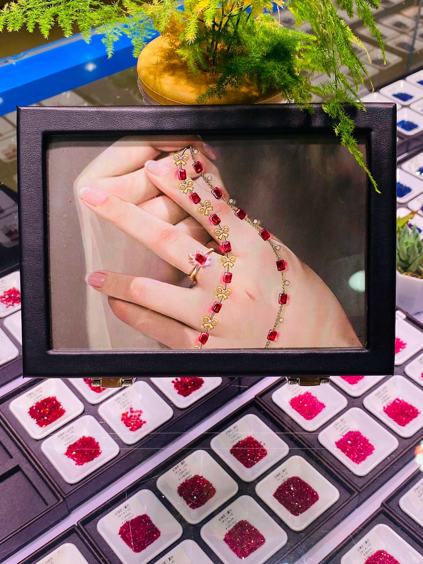 C22 Matching Box "Wrist Charm" 3.575ct Ruby & Bracelet & Ring款