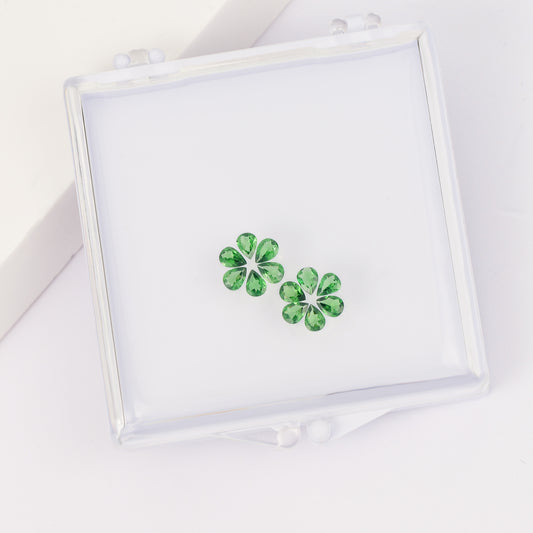 3*4mm pear-shaped sapphire HARRY WINSTON earrings in stone-set box