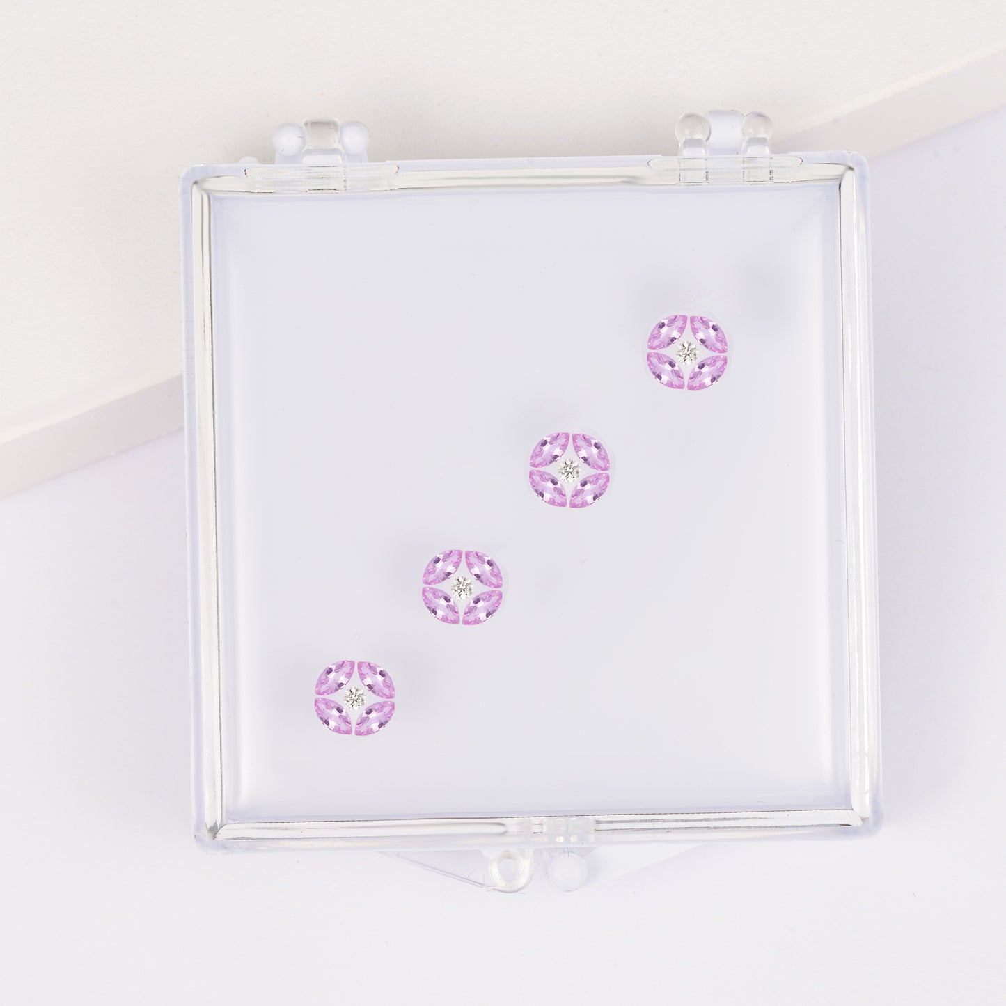 Gemstone setting box 4*2mm cat's eye shape powder blue copper coin series