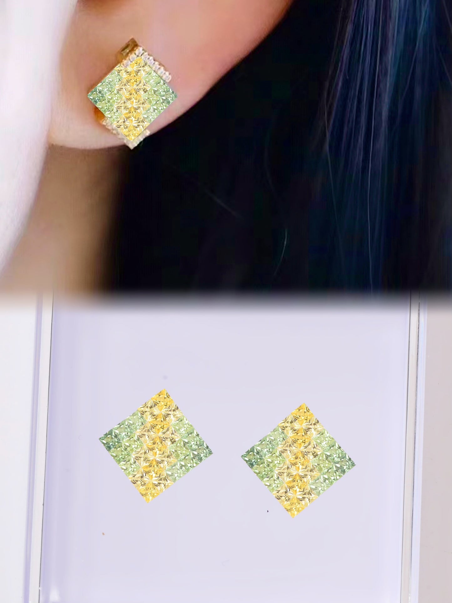 Sunflower Series - Cube Stud Earring Set