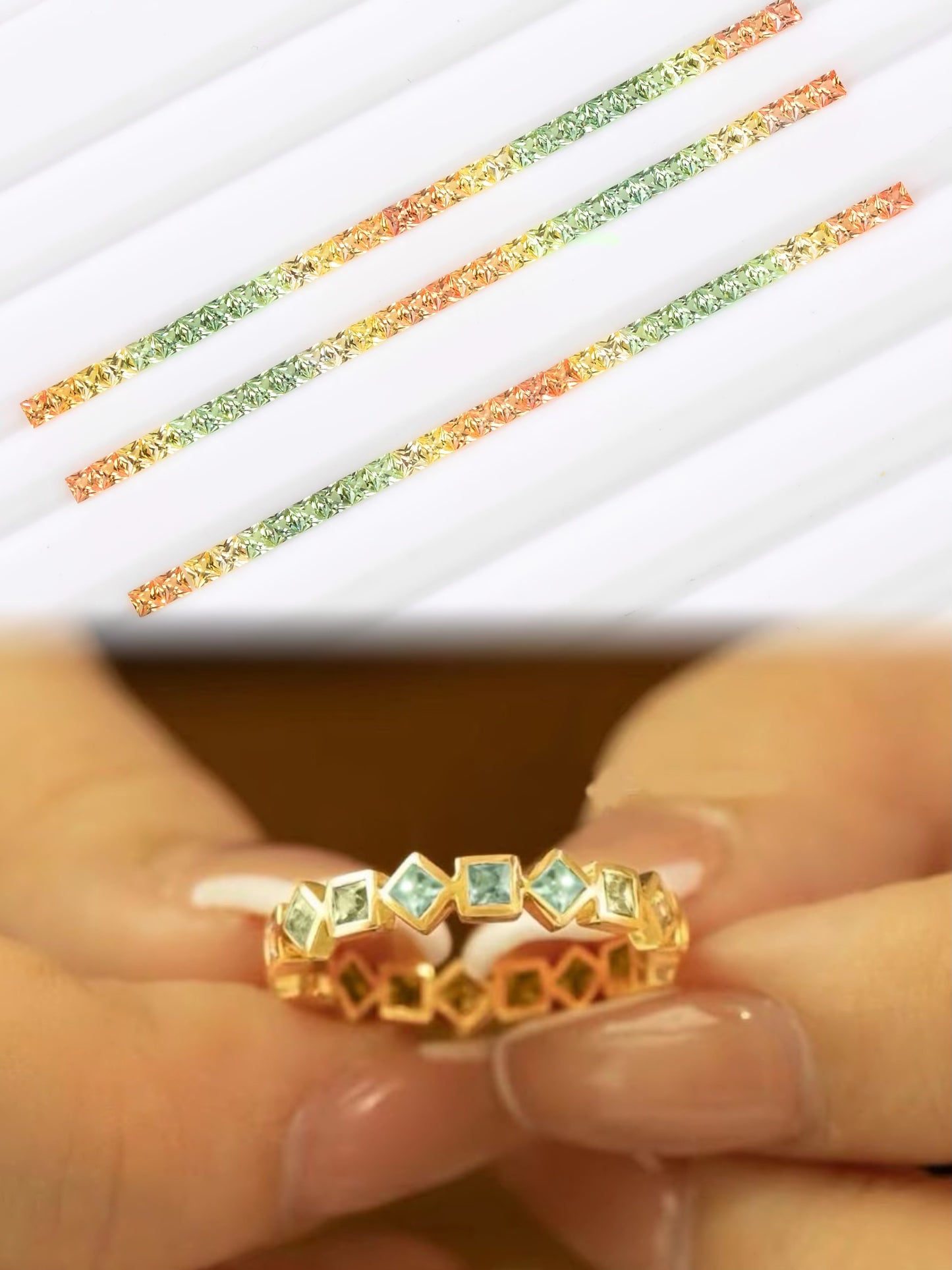 Sunflower Princess Square Ring Series