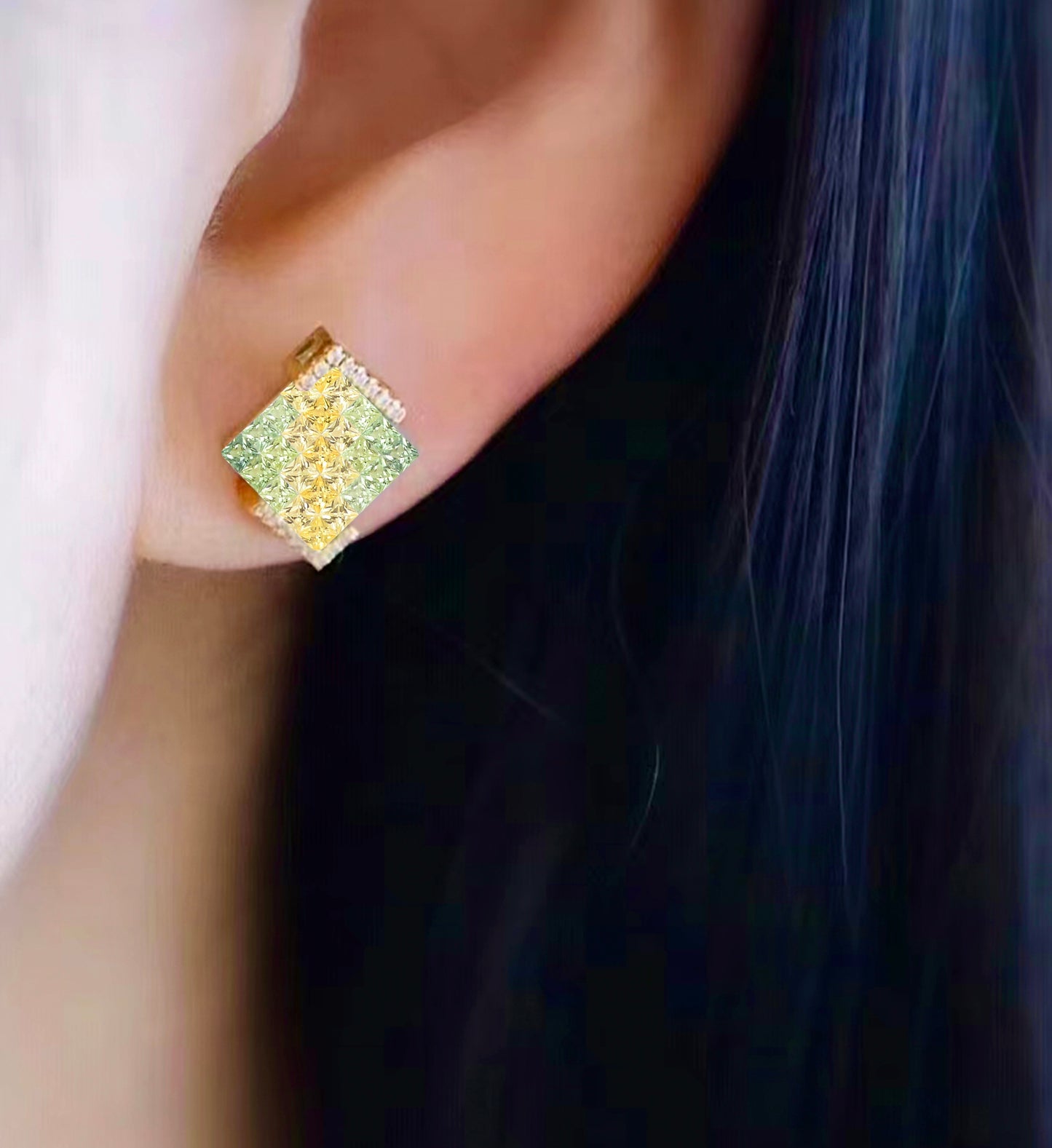Sunflower Series - Cube Stud Earring Set
