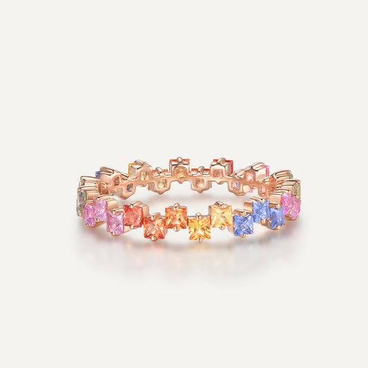Starry Shine Ring | 18K Rose Gold | Natural Gemstone
