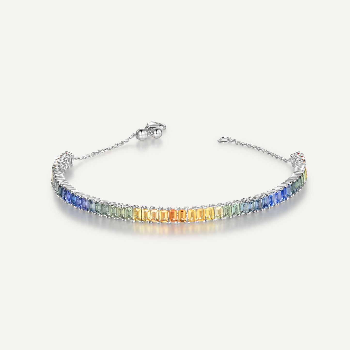 Stella Luna Bracelet | Adjustable Chain Version|18K White Gold |