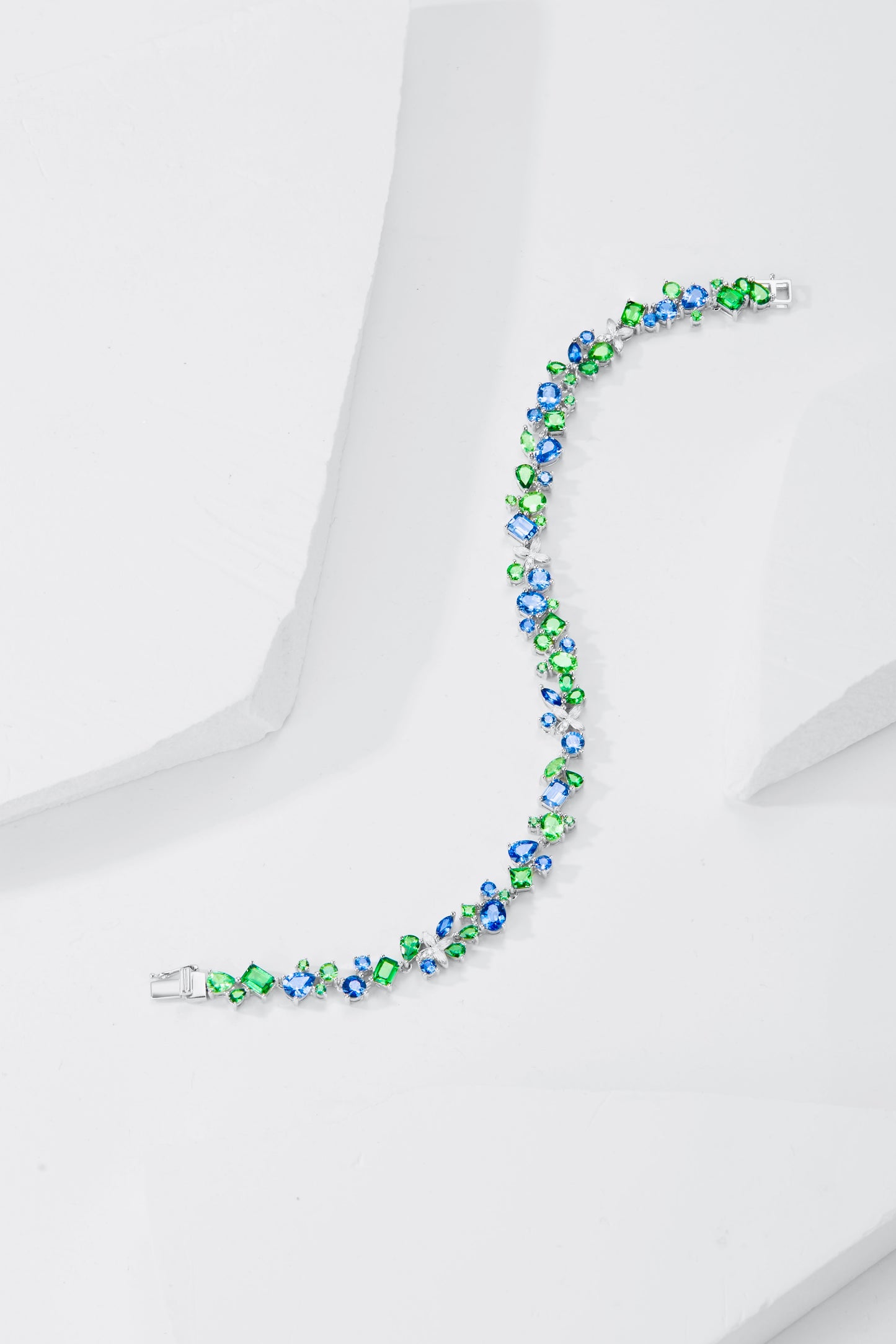 Monet Garden Bracelet|Original Version| 18K White Gold | Natural Gemstone