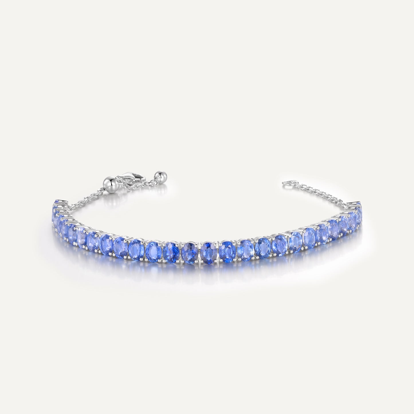 Starry Ocean Bracelet |Vertical Version| 18K White Gold | Natural Sapphire