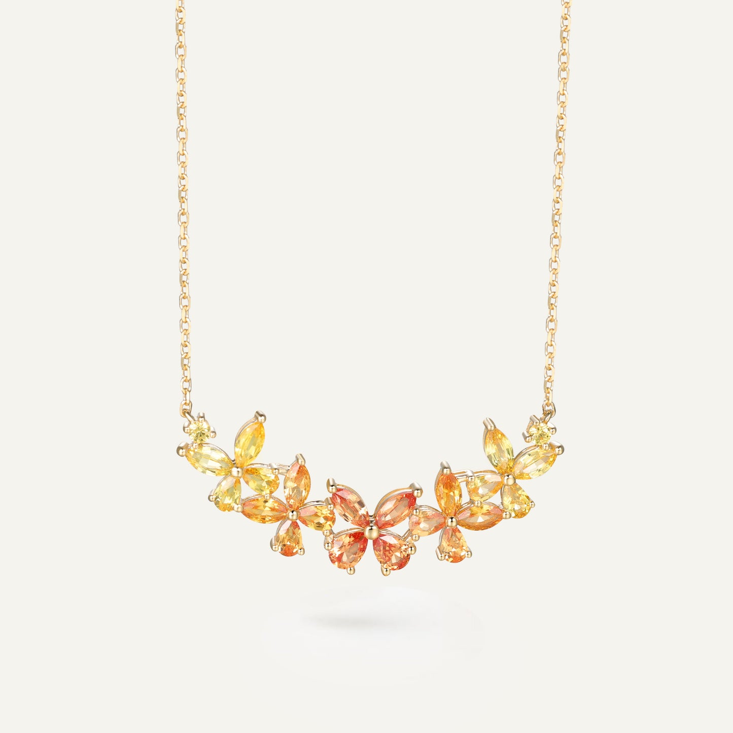 Golden Garden Necklace | 18K Gold | Natural Yellow Sapphires