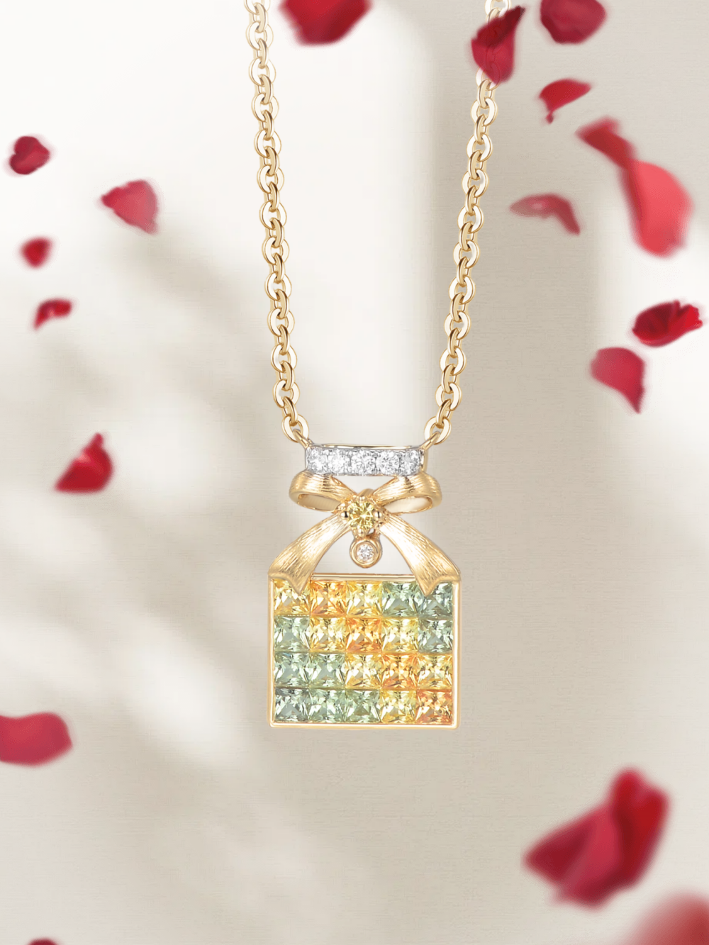 Sunflower Letter Necklace | 18K Gold
