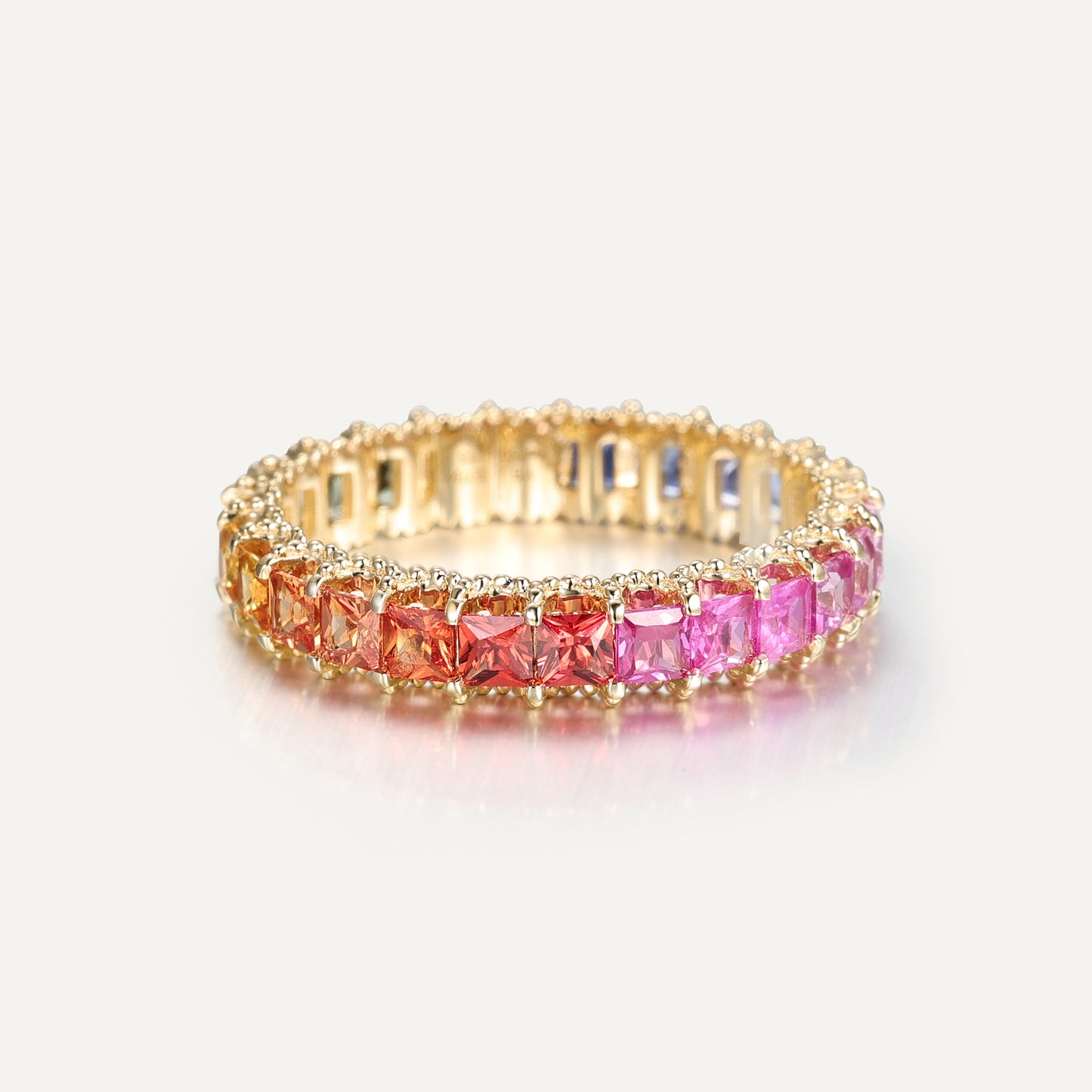 Rainbow Sugar Ring | 18K yellow gold | Natural Colored Sapphire