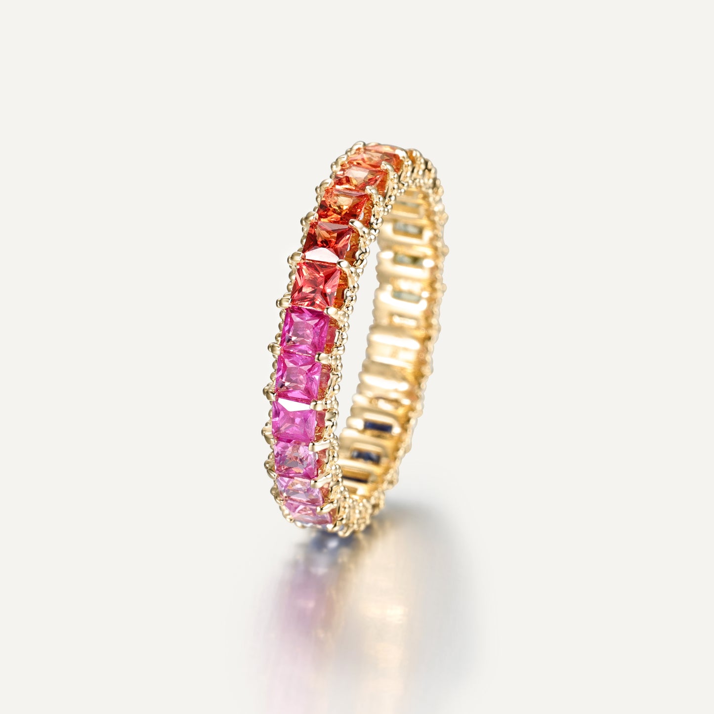 Rainbow Sugar Ring | 18K yellow gold | Natural Colored Sapphire