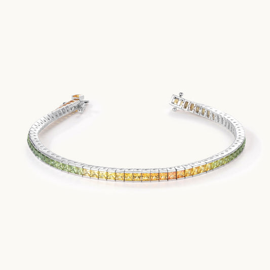 Sunflower Bracelet | 18K white gold | Natural Gemstone