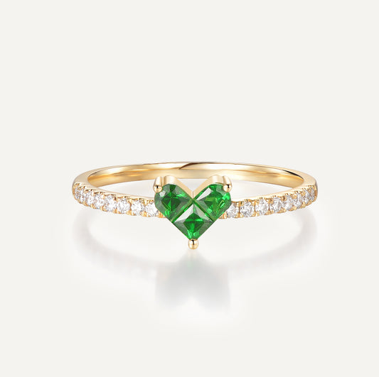 Tsavorite Love Knot Ring | 18K Gold | Natural Gemstone