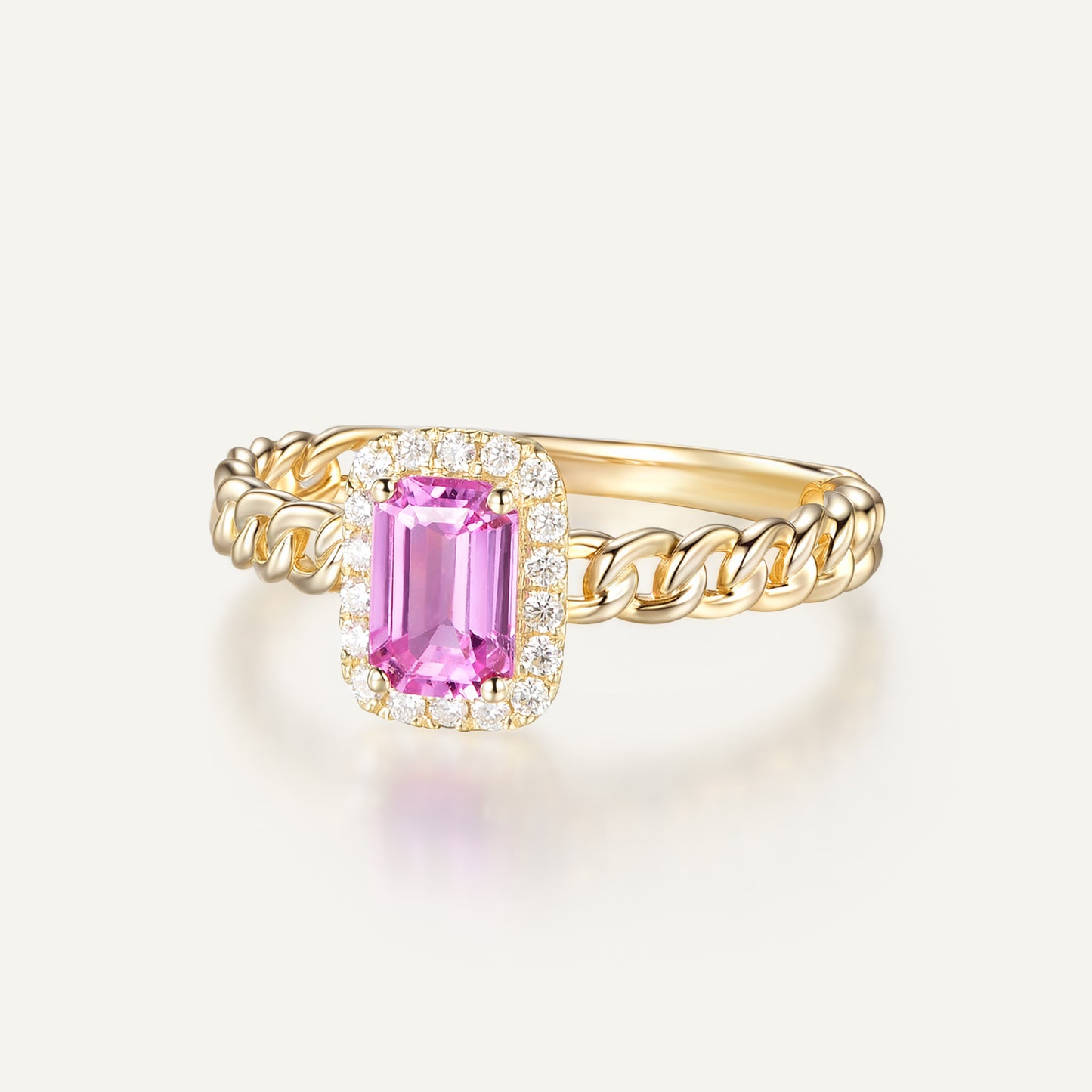 Prism Octagon Ring | 18K yellow gold | Natural Gemstone