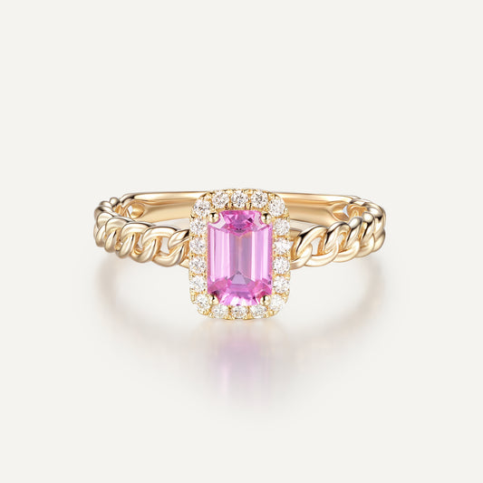 Prism Octagon Ring | 18K yellow gold | Natural Gemstone