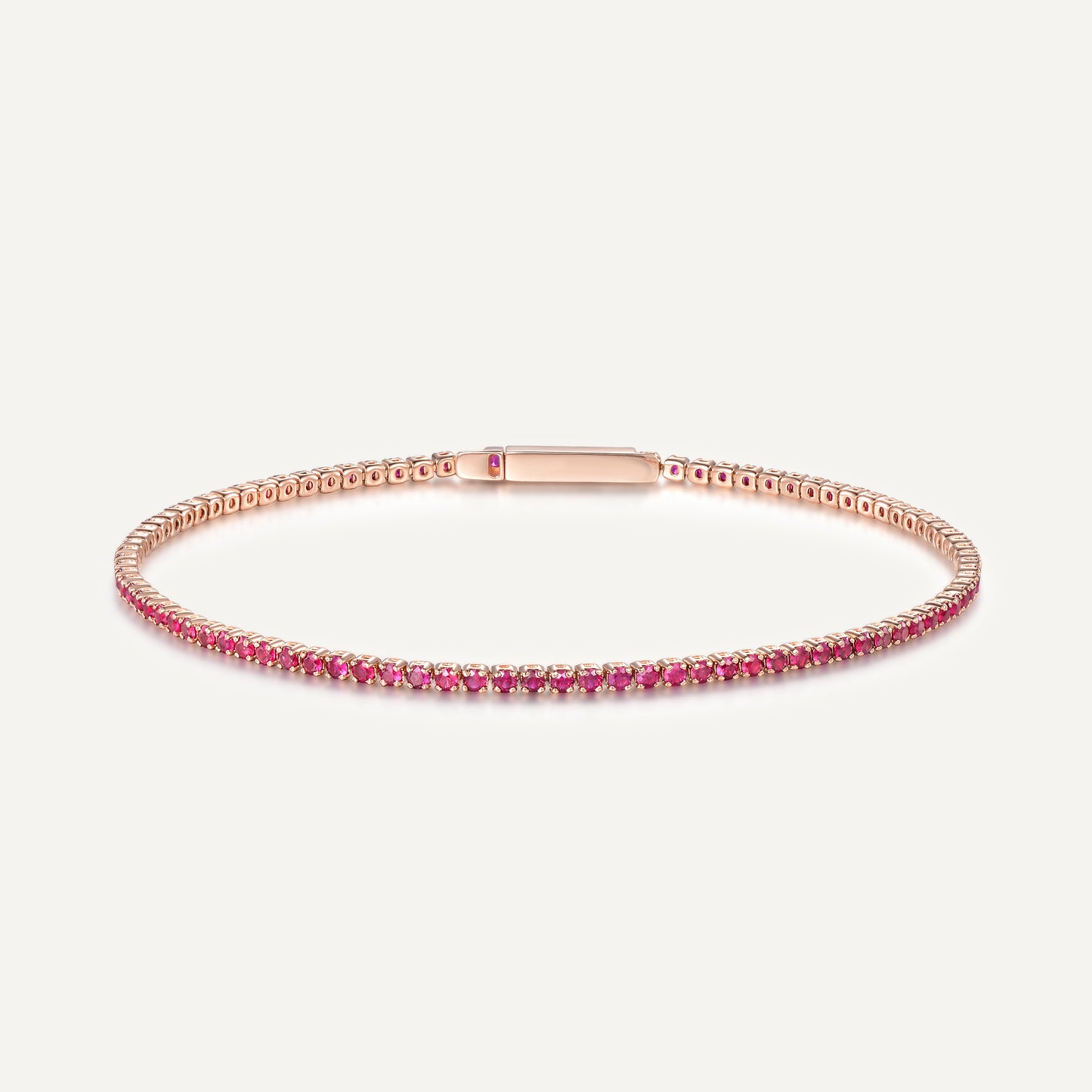 Ruby Tennis Bracelet | 18K gold | Natural Gemstone