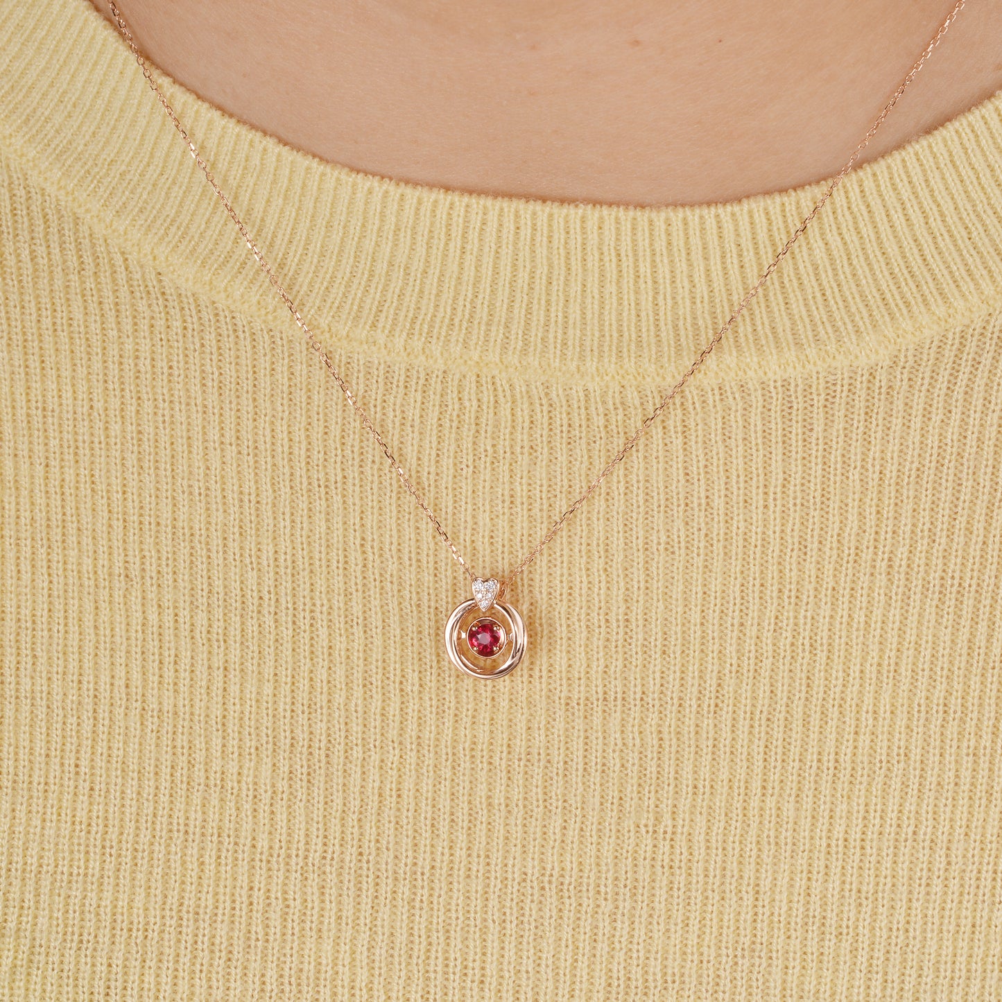 Passion Pulse Ruby Necklace | 18k rose gold
