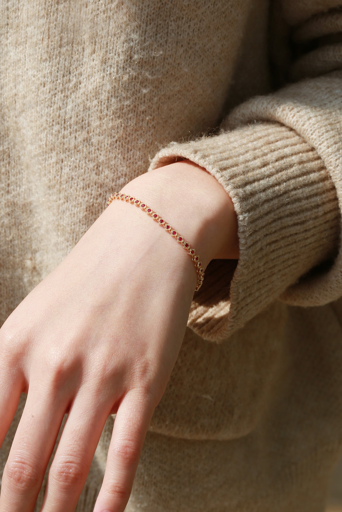 Ruby Fortune Bracelet | 18K gold