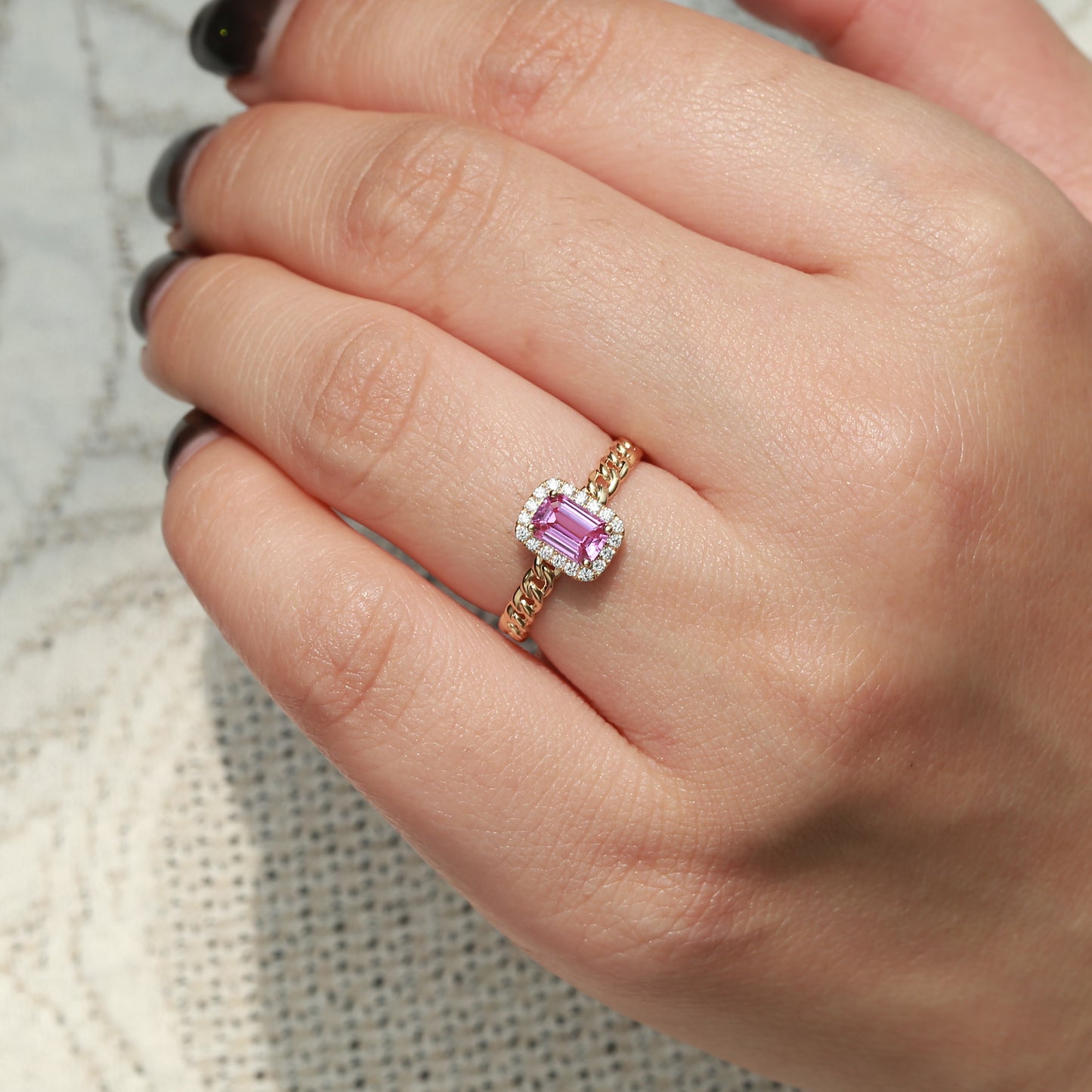 Prism Octagon Ring | 18K yellow gold | Natural Gemstone