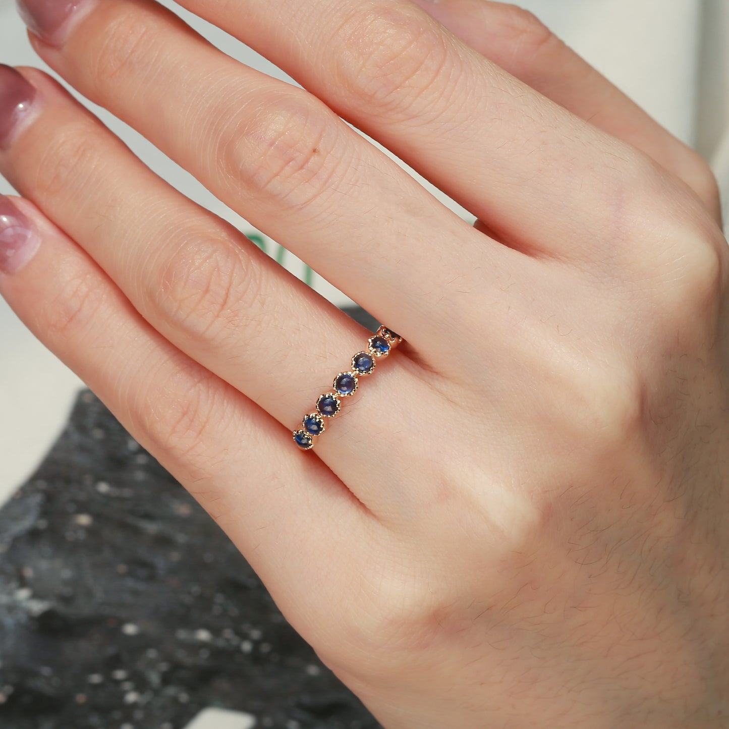 Stellar Orbit Sapphire Ring | 18K yellow gold | Natural Gemstone