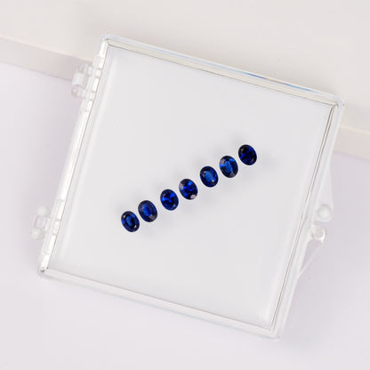 Gemstone set box with 3*5mm oval sapphire bracelet.