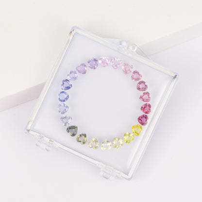 Gemstone Set Heart-Shaped Sapphire Bracelet