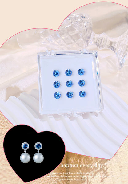 0.36ct matched round sapphire earrings