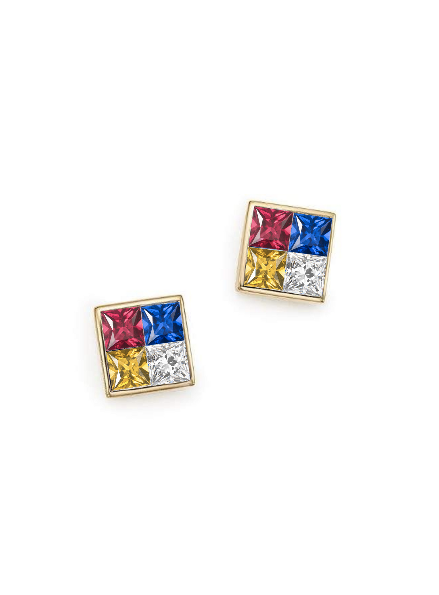 Sapphire "Mondrian Masterpiece Classic Color Pixels" set box, a color scheme popular for over a hundred years in the field of jewelry.