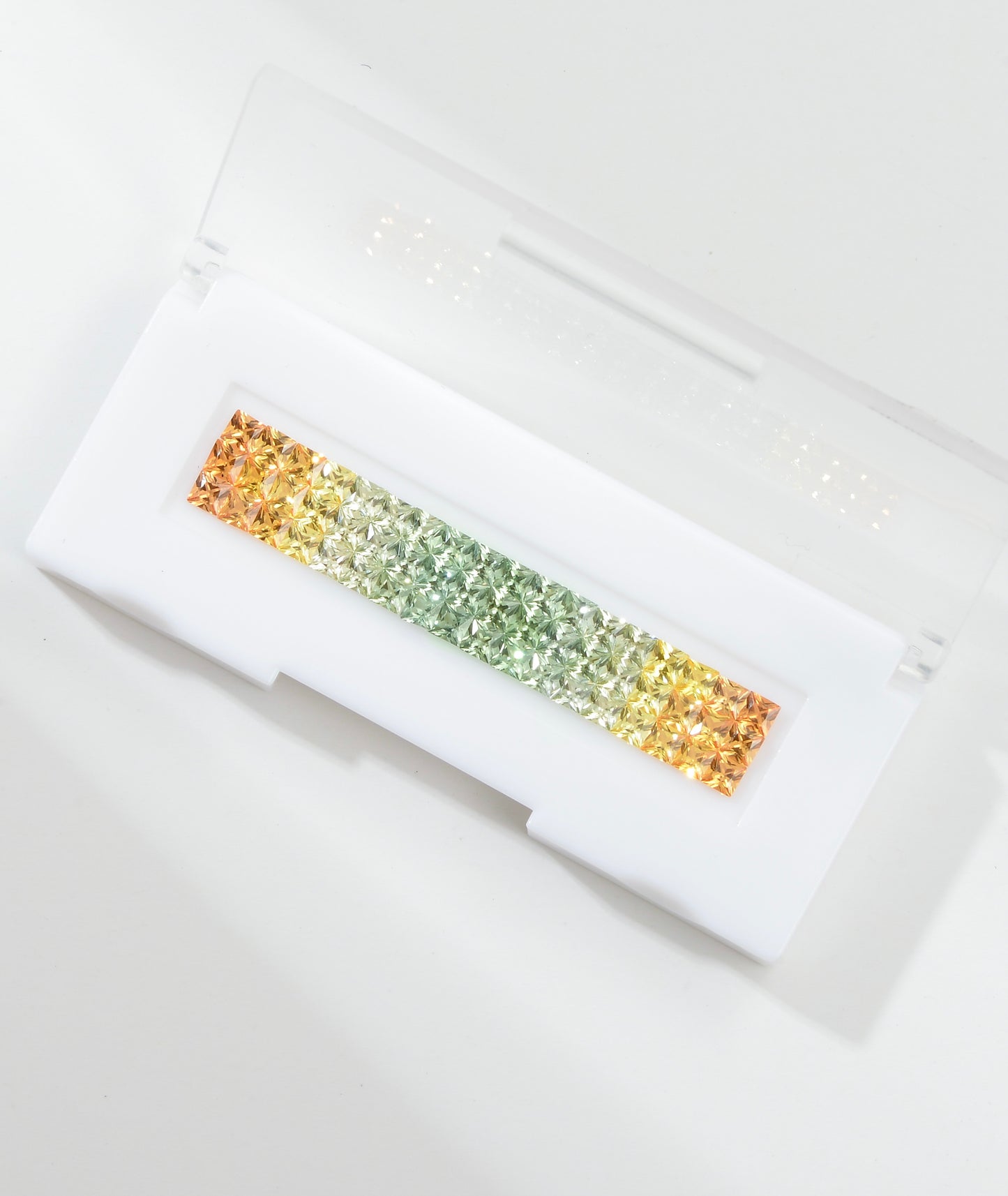 Sunflower series yellow and green sapphire gemstone combination