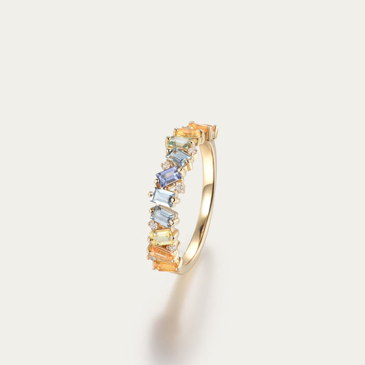 Sunflower luxury ring 18K yellow gold