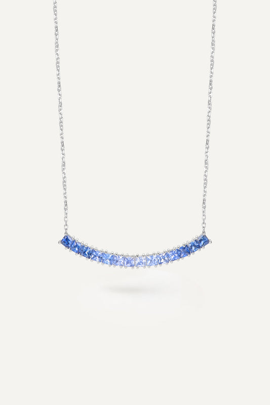 Smiling Clear Sky Necklace 18K White Gold