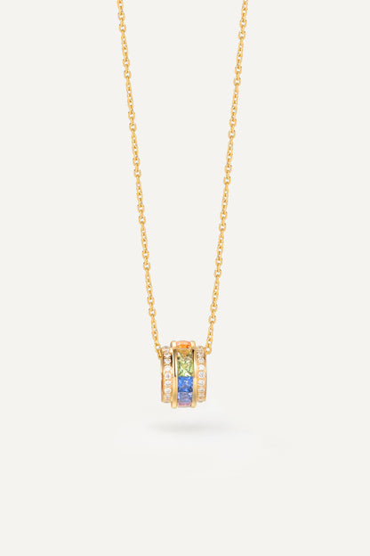 Rainbow Necklace encountered on the road 18K Yellow Gold