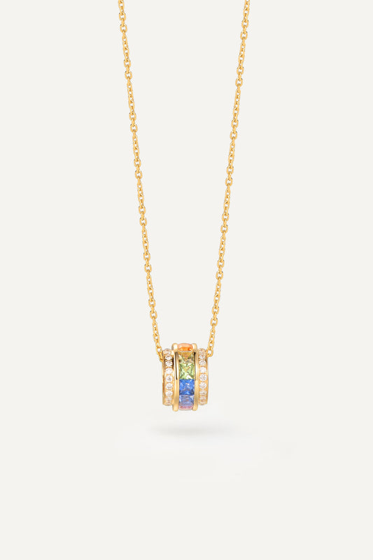 Rainbow Necklace encountered on the road 18K Yellow Gold