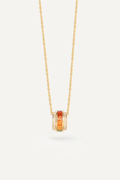 Rainbow Necklace encountered on the road 18K Yellow Gold