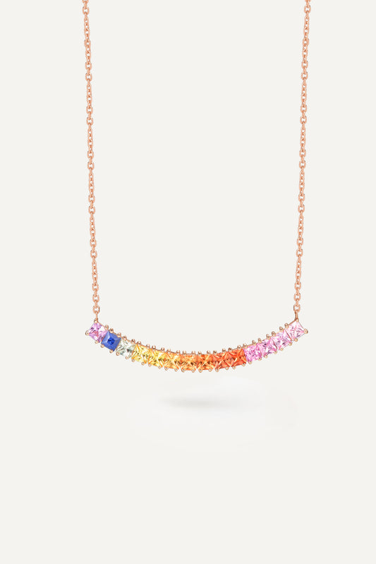 Rainbow Smile Necklace 18k Red