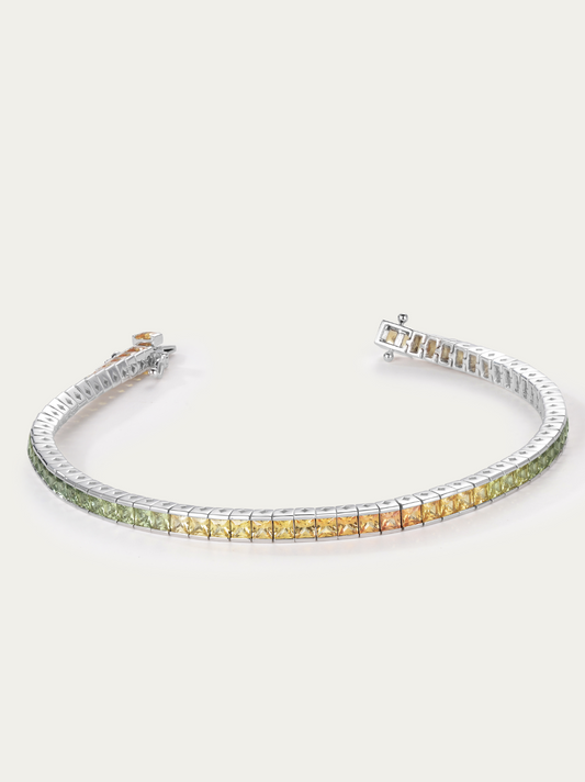 Sunflower Sunrise Bracelet 18K White Gold