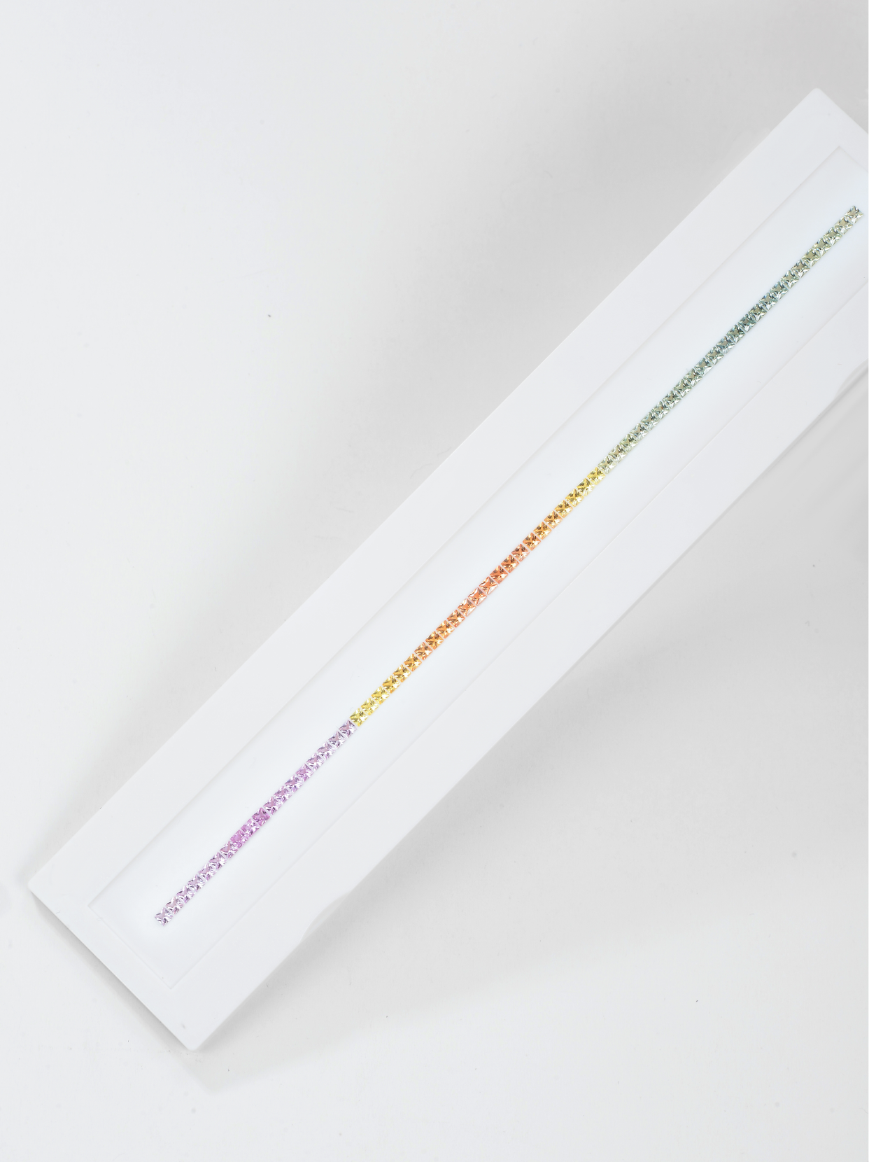 4.87ct Colored Sapphire Rainbow Bracelet Set