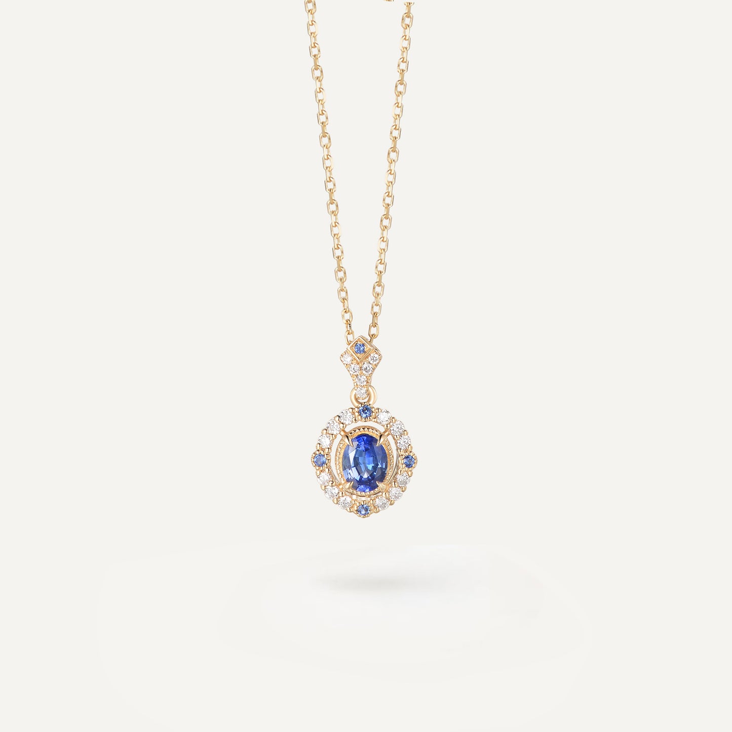 Sapphire Mirage Diamond Necklace | 18k gold