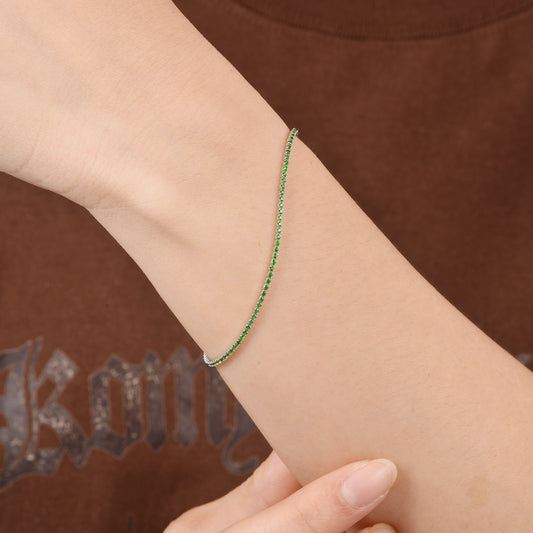 Tsavorite Tennis Bracelet | 18K  gold