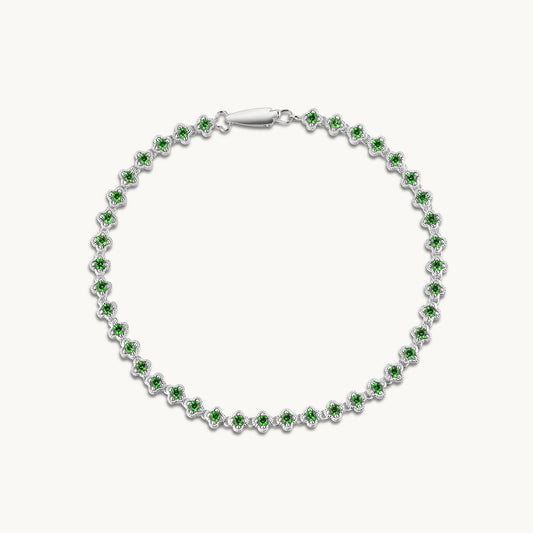 Tsavorite Fortune Bracelet | 18K white gold