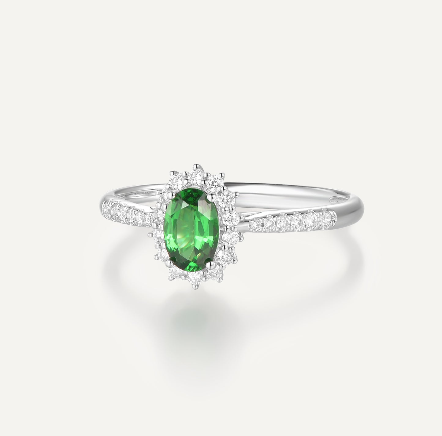 Whisper of the Forest Tsavorite  Ring | 18K white gold