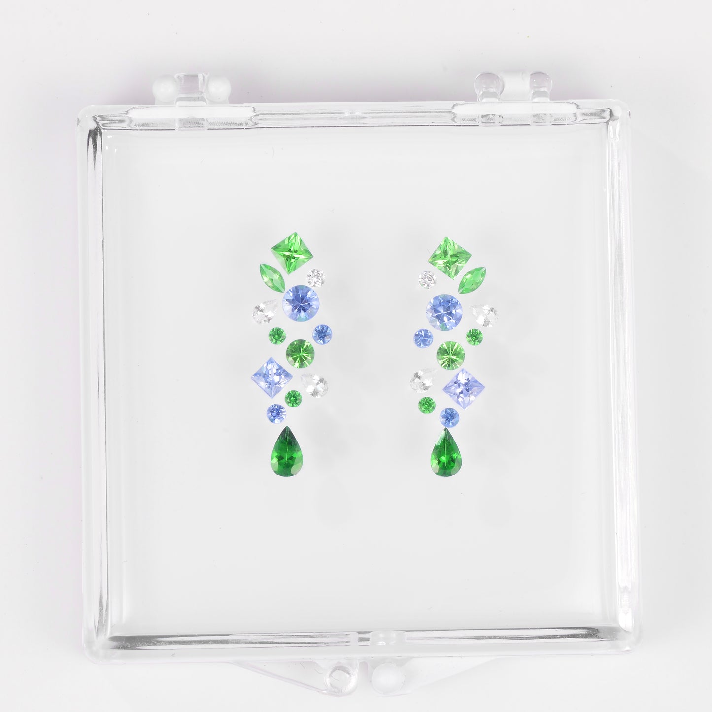 Monet Garden Earrings | Ethereal Droplet Edition | 18K white gold | Natural Gemstone