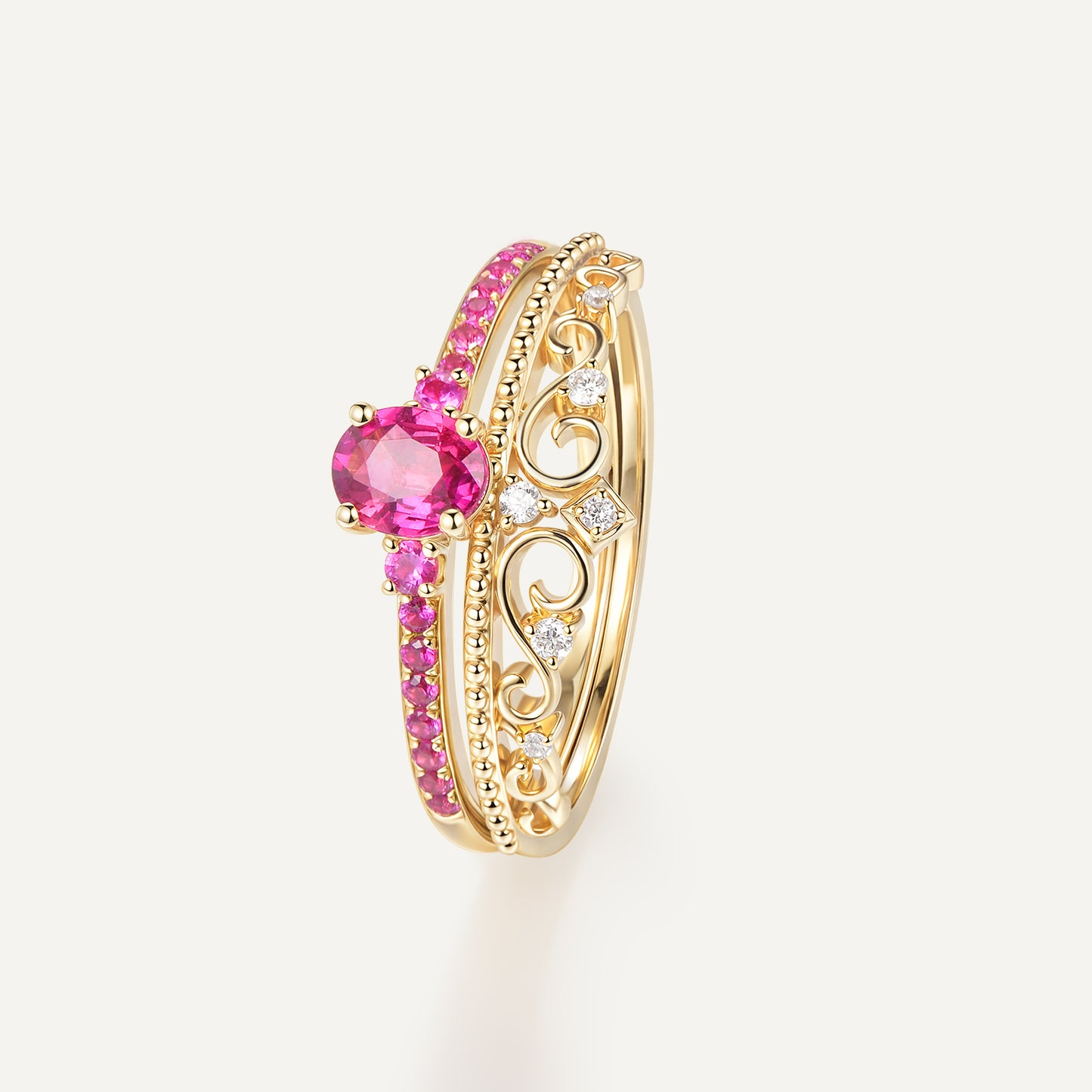 Crown Royale Ruby Ring | 18K Gold