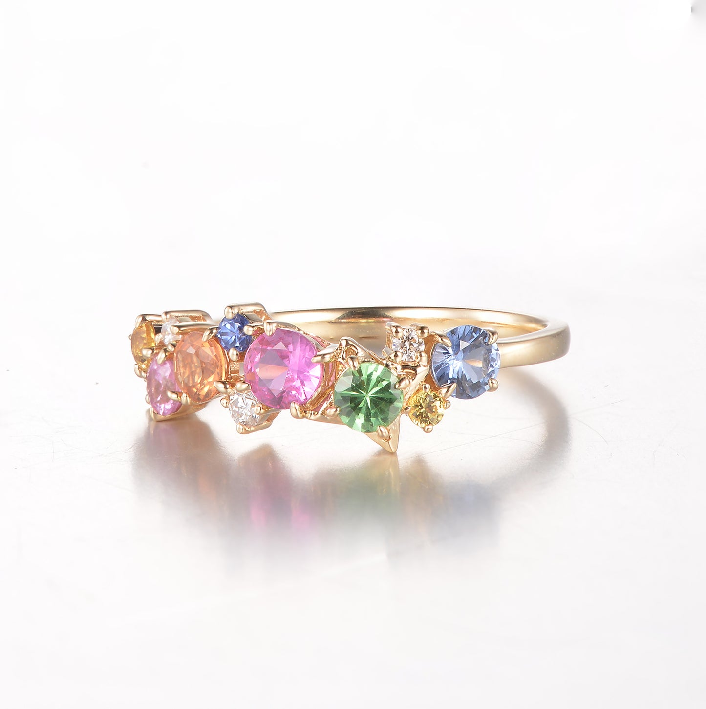 Secret Garden Ring | 18K Yellow Gold | Natural Gemstone