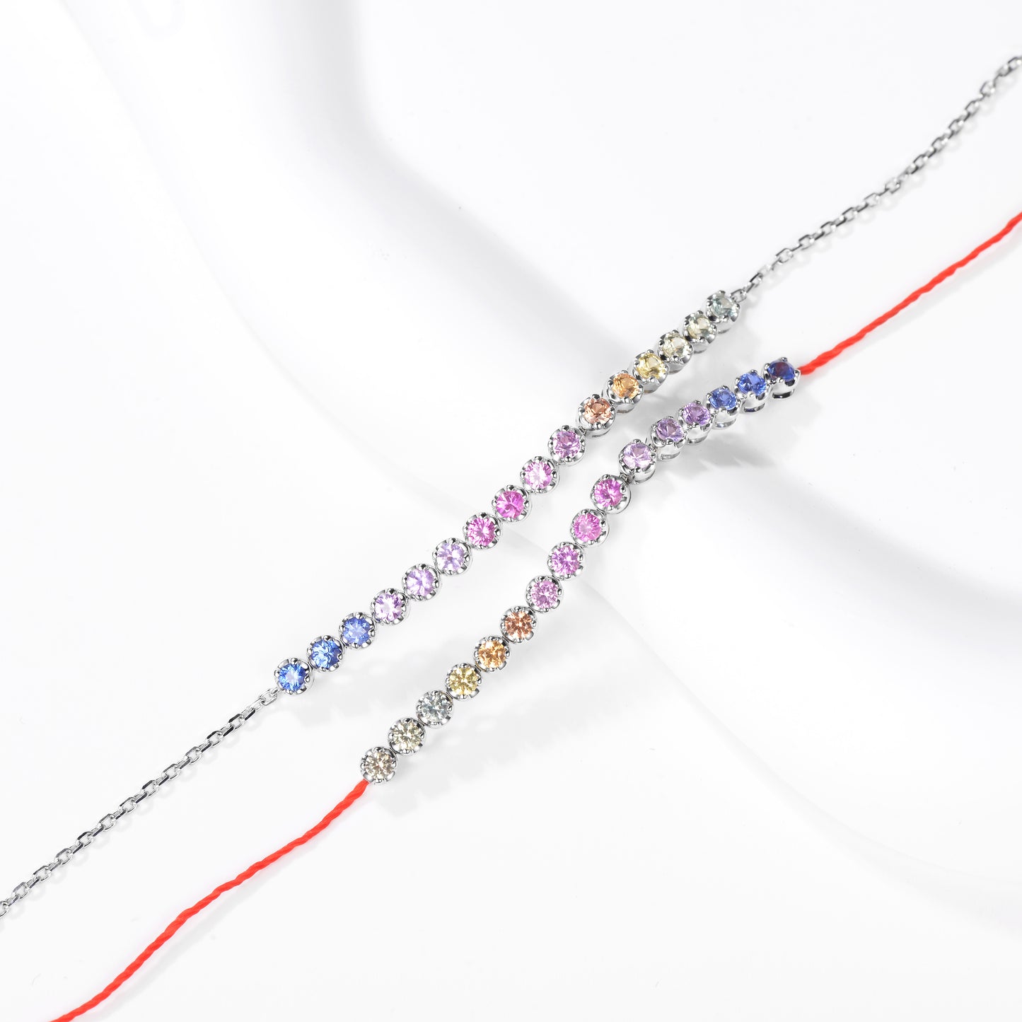 Lumina  Gradient Sapphire Bracelet | 18K Gold | Natural Gemstone