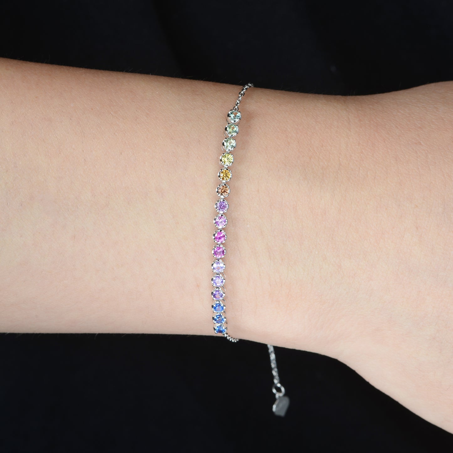 Lumina  Gradient Sapphire Bracelet | 18K Gold | Natural Gemstone