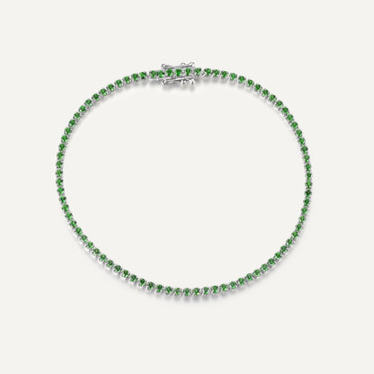 Tsavorite Tennis  Bracelet | 18K  Gold | Natural Gemstone