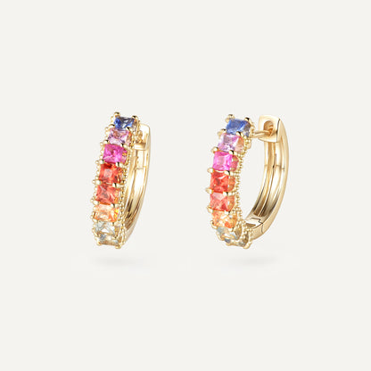 Rainbow Sugar Earrings | 18K yellow gold