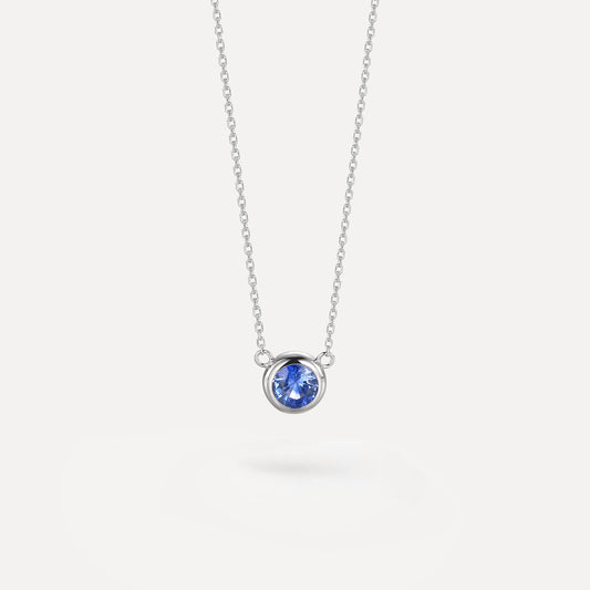 Reversible Sapphire Bubble Necklace | 18k white gold