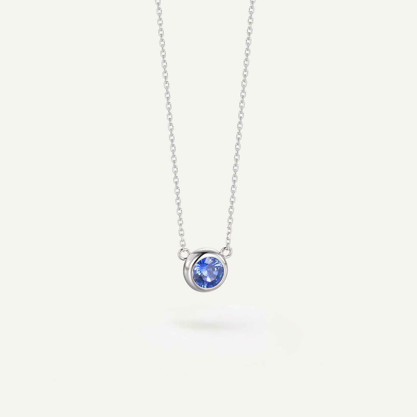 Reversible Sapphire Bubble Necklace | 18k white gold