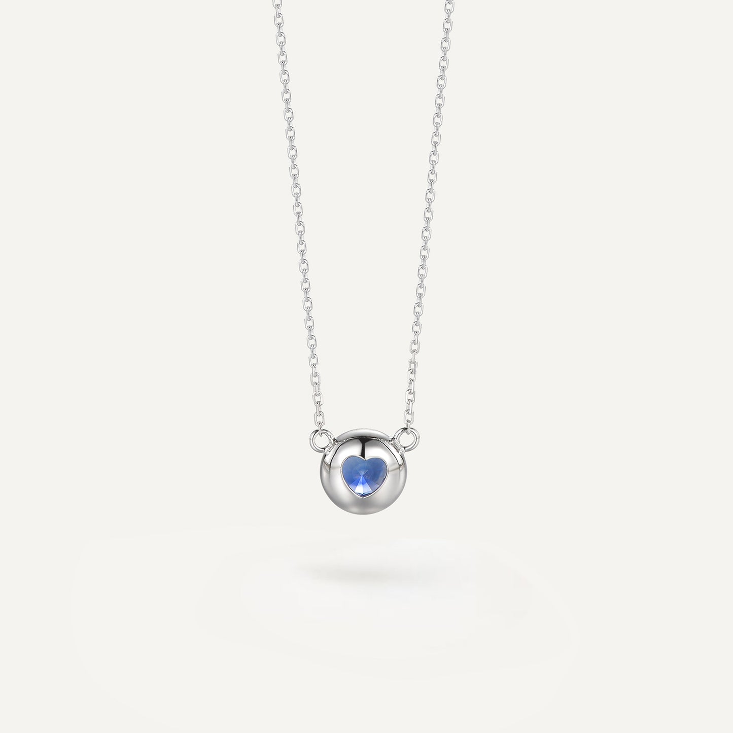 Reversible Sapphire Bubble Necklace | 18k white gold